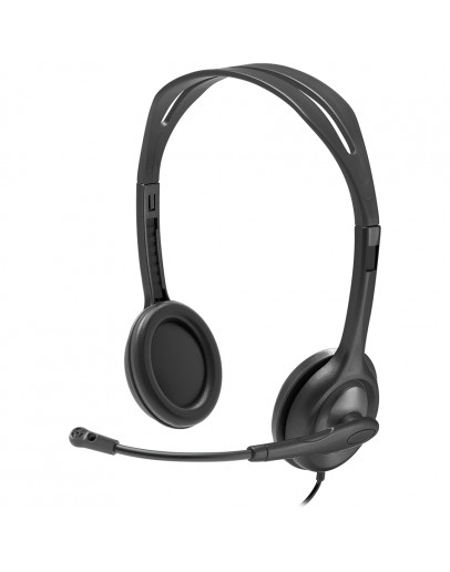 LOGITECH H111 Corded Stereo Headset - BLACK -