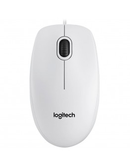 LOGITECH B100 Corded Mouse - WHITE - USB - B2B