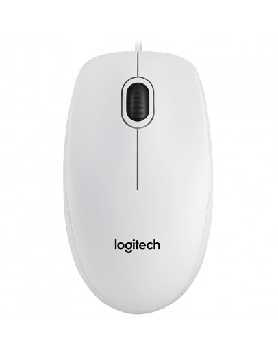 LOGITECH B100 Corded Mouse - WHITE - USB - B2B
