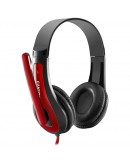 CANYON PC headset HSC-1 PC Mic Flat 2m Black Red