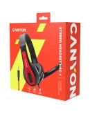 CANYON PC headset HSC-1 PC Mic Flat 2m Black Red