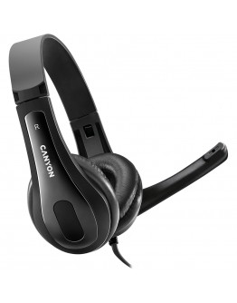 CANYON PC headset CHSU-1 PC Mic USB 2m Black