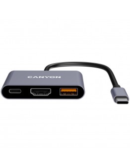 CANYON hub DS-4 3in1 USB-C Grey