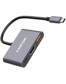 CANYON hub DS-4 3in1 USB-C Grey