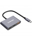 CANYON hub DS-4 3in1 USB-C Grey