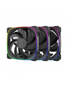 Geometric Future Комплект вентилатори Fan Pack 3-in-1 - Squama 2503B Black