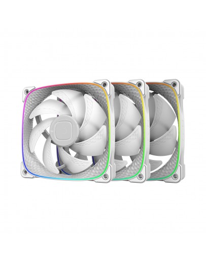 Geometric Future Комплект вентилатори Fan Pack 3-in-1 - Squama 2503W White