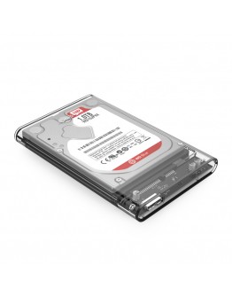 Orico прозрачна външна кутия за диск Storage - Case - 2.5 inch USB 3.0 transparent - 2139U3-CR