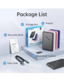 Orico външна кутия за диск Storage - Case - 2.5 inch USB-C Black - 25PW1C-C3-BK