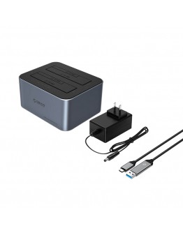 Orico докинг станция Storage - HDD/SSD Dock - 2 BAY Offline Clone 2.5/3.5 USB-C/USB-A - 6626C3-C-V1