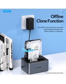 Orico докинг станция Storage - HDD/SSD Dock - 2 BAY Offline Clone 2.5/3.5 USB-C/USB-A - 6626C3-C-V1
