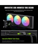 Gamemax водно охлаждане Water Cooling GLACIER 360 LCD BK - Addressable RGB
