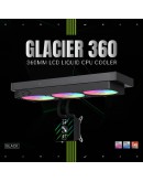 Gamemax водно охлаждане Water Cooling GLACIER 360 LCD BK - Addressable RGB
