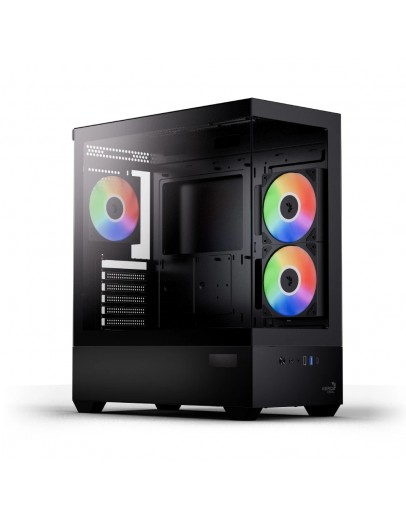 AeroCool кутия Case ATX - P500D Digi-G-BK-v1 - Digital Display, USB-C, 3 x 120 mm A-RGB