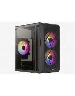 AeroCool кутия Case mATX - CS-107-A-BK-v2 - 3 fans included