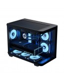 AeroCool кутия Case mATX - P300C-G-BK-v1 - 3 x 120 mm Infinity Mirror A-RGB