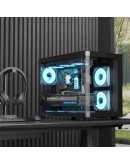 AeroCool кутия Case mATX - P300C-G-BK-v1 - 3 x 120 mm Infinity Mirror A-RGB
