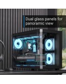 AeroCool кутия Case mATX - P300C-G-BK-v1 - 3 x 120 mm Infinity Mirror A-RGB
