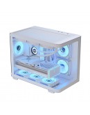 AeroCool кутия Case mATX - P300C-G-WT-v1 - 3 x 120 mm Infinity Mirror A-RGB