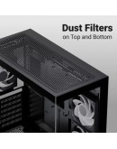AeroCool кутия Case mATX - P300D Digi-G-BK-v1 - Digital Display, USB-C, 3 x 120 mm A-RGB