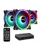 AeroCool комплект вентилатори Fan Pack 3-in-1 3x120mm - DUO 12 Pro - Addressable RGB with Hub, Remote - ACF3-DU10227.11