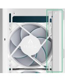 Arctic кутия Case E-ATX - Xtender VG (White) - PCIe Gen 4 riser included, 5 A-RGB Fans included