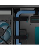 Arctic кутия Case E-ATX - Xtender VG (Mirror Black) - PCIe Gen 4 riser included, 5 A-RGB Fans included