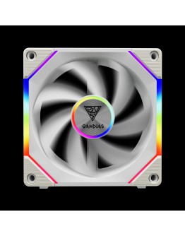 Gamdias Комплект вентилатори Fan Pack 3-in-1 3x120mm - AEOLUS P2-1203 White, Swappable Fan Blades (Reverse Fan Blades Included), Daisy-Chain, Infinity Mirror
