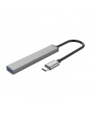 Orico хъб USB3.0/2.0 HUB 3 port + card reader TYPE C, Aluminum - AH-12F-GY