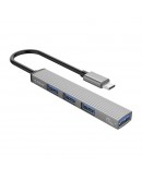 Orico хъб USB3.0/2.0 HUB 4 port - Type-C input - AH-13-GY