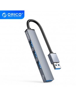 Orico хъб USB3.0/2.0 HUB 4 port, Aluminum - AH-A13-GY