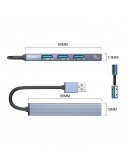 Orico хъб USB3.0/2.0 HUB 4 port, Aluminum - AH-A13-GY