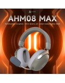 Ajazz безжични геймърски слушалки Wireless Gaming Headphones - AHM08 MAX Gray, White - Bluetooth , 2.4G