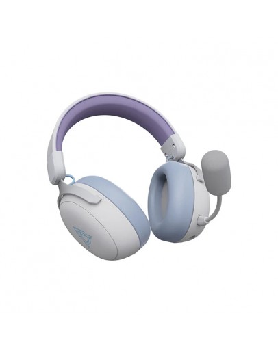 Ajazz безжични геймърски слушалки Wireless Gaming Headphones - AHM08 MAX Purple, White, Blue - Bluetooth , 2.4G