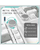Ajazz геймърска механична клавиатура Gaming Mechanical Keyboard AK820 - Mille feuille Yellow Switches [Linear] (English US), White Gray, White Light