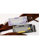Ajazz геймърска механична клавиатура Wireless Gaming Mechanical Keyboard AK820 PRO - Flying Fish [Linear] (English US), Black, Gray
