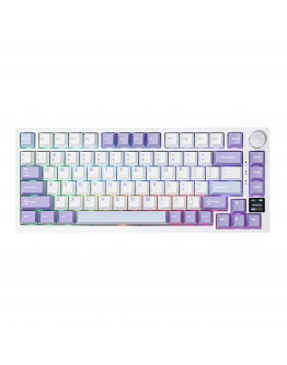 Ajazz геймърска механична клавиатура Wireless Gaming Mechanical Keyboard AK820 PRO - Flying Fish [Linear] (English US), Purple