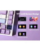 Ajazz геймърска механична клавиатура Wireless Gaming Mechanical Keyboard AK820 PRO - Gift Switch [Linear] (English US), Purple, White, Blue