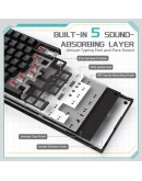 Ajazz геймърска механична клавиатура Gaming Mechanical Keyboard AK820 - Red Switches [Linear] (English US), Black, White Backlight
