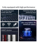 Ajazz геймърска механична клавиатура Wireless Gaming Mechanical Keyboard AK980 V2 - Gift Switch [Linear] (English US), Black, Gray