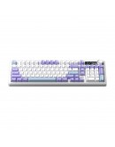 Ajazz геймърска механична клавиатура Wireless Gaming Mechanical Keyboard AK980 V2 - Gift Switch [Linear] (English US), Purple, White, Blue