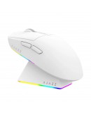 Ajazz професионална геймърска мишка AJ139 V2 MC - Wireless Gaming Mouse - 1K, Magnetic Charging Dock, White