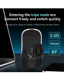 Ajazz професионална геймърска мишка AJ159P MC - Wireless Gaming Mouse - 1K, Magnetic Charging Dock, White