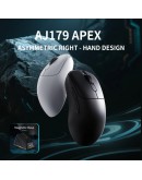 Ajazz професионална геймърска мишка AJ179 APEX - Wireless Gaming Mouse - 8K, Magnetic Charging Dock, White