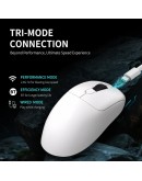 Ajazz професионална геймърска мишка AJ179 PRO - Wireless Gaming Mouse - 8K, Magnetic Charging Dock, White