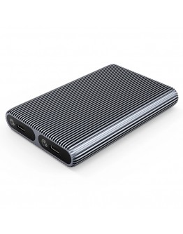 Orico външна кутия за диск Storage - Case - M.2 NVMe Dual-Bay - USB-C 10Gbps, Aluminium - AM2C3-2N-GY
