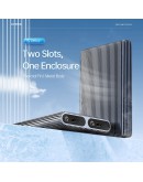 Orico външна кутия за диск Storage - Case - M.2 NVMe Dual-Bay - USB-C 10Gbps, Aluminium - AM2C3-2N-GY