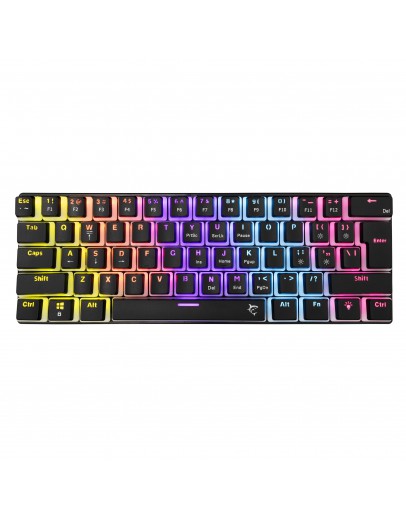 White Shark геймърска механична клавиатура Gaming Mechanical Keyboard SHINOBI 2 - Blue Switches (English US), Black
