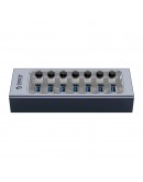 Orico хъб USB3.0 HUB 7 port with Power Adapter, On/Off buttons, Aluminium - AT2U3-7AB-EU-GY