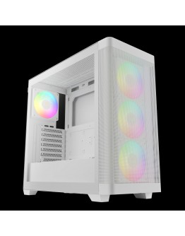 Gamdias кутия Case E-ATX - ATHENA M3 White - USB-C, 4 x 120 mm A-RGB, Mesh, Tempered Glass